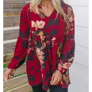 NWOT Floral Tunic